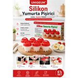 xolo Silikon Yumurta Pişirici Seti Çatlat Kaynat Soyulmuş Yumurta Yapma Seti 6lı Set