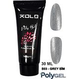 Xolo Simli Seri Glitter 30ml Polygel Protez Tırnak Oje Kalıcı Akrilik Jel Polijel Poly Gel - GreySimS03