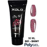 Xolo Simli Seri Glitter 30ml Polygel Protez Tırnak Oje Kalıcı Akrilik Jel Polijel Poly Gel - ShinyS01