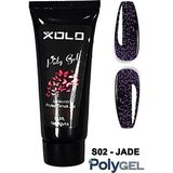 Xolo Simli Seri Polygel Protez Tırnak Oje Kalıcı Akrilik Jel Polijel Poly Gel 15ML - Siyah