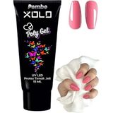 Xolo Yeni Polygel Protez Tırnak Jeli Kalıcı Oje Akrilik Akril Jel Fenomen Renkler Serisi Jel Polijel 15 ml - DARK PEMBE