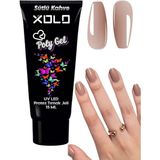 Xolo Yeni Polygel Protez Tırnak Jeli Kalıcı Oje Akrilik Akril Jel Fenomen Renkler Serisi Jel Polijel 15 ml - SÜTLÜ KAHVE