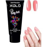 Xolo Yeni Polygel Protez Tırnak Jeli Kalıcı Oje Akrilik Akril Jel Fenomen Renkler Serisi Jel Polijel 15 ml - TEN PEMBE