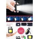 Xolotex Şarj Edilebilir Mini LED Işık Çok Amaçlı Anahtarlık Mıknatıslı Şişe Açacağı