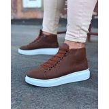 Xon1 032 Taba Bağcıklı Sneakers Yarım Bilek Bot