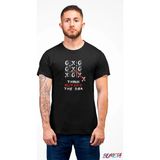 Xox Kalıpların Dışına Çık Unisex Tişört T-Shirt - Siyah - XL