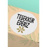Xox Shops Teşekkür Ederiz Yazılı Türkçe Ambalaj Kargo Paketleme Ürün Etiketi - 90 Adet - ST2147 - 3cm x 3cm