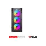 Xperion Styx AMD Ryzen 7 5700X Asus Prime A520M-R Asus Rtx5060 8G 16Gb Ddr4 RAM 512Gb M2 Ssd 650W FDOSGaming Masaüstü Bilgisayar Siyah