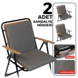 Xpermate 2'li Arkalıklı Sandalye Minderi Fermuarlı 40x40 Antrasit