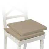 XPERMATE 2'li Sandalye Minderi Su İtici Kumaş 40x40 cm Sünger Sandalye Minderi Bağcıklı (Bej)