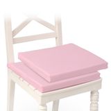 XPERMATE 2'li Sandalye Minderi Su İtici Kumaş 40x40 cm Sünger Sandalye Minderi Bağcıklı (Pembe)