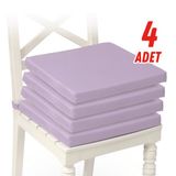XPERMATE 4'lü Sandalye Minderi Su İtici Kumaş 40x40 cm Sünger Sandalye Minderi Bağcıklı (Lila)