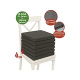 Xpermate 6'lı Sandalye Minderi Su İtici Kumaş 40 x 40 CM Antrasit