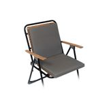 XPERMATE Arkalıklı Sandalye Minderi Fermuarlı Bağcıklı Yıkanabilir Su Yağ İtici Bahçe Balkon 40x40 Antrasit