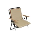 XPERMATE Arkalıklı Sandalye Minderi Fermuarlı Bağcıklı Yıkanabilir Su Yağ İtici Bahçe Balkon 40x40 Bej