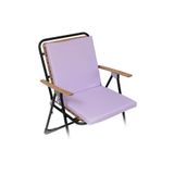 XPERMATE Arkalıklı Sandalye Minderi Fermuarlı Bağcıklı Yıkanabilir Su Yağ İtici Bahçe Balkon 40x40 Lila