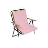 XPERMATE Arkalıklı Sandalye Minderi Fermuarlı Bağcıklı Yıkanabilir Su Yağ İtici Bahçe Balkon 40x40 Pembe
