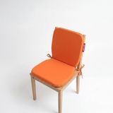 Xpermate Arkalıklı Sandalye Minderi Oval Bağcıklı Mutfak Bahçe Balkon Minderi (Kiremit)