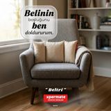 Xpermate Beltri Bel Destek Yastığı Üç Bölümlü Bel Sırt Destek Minderi Yıkanabilir Ofis Araç Koltuk Yastığı - Bej