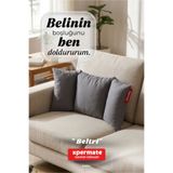 XPERMATE Beltri Bel Destek Yastığı Üç Bölümlü Bel Sırt Destek Minderi Yıkanabilir Ofis Araç Koltuk Yastığı