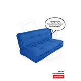 XPERMATE Bisküvi Minder Petek Önü Palet Üstü Minderi Fransız Minder Bank ve Bahçe Minderi 60X120x14 cm (MAVİ)