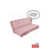 XPERMATE Bisküvi Minder Petek Önü Palet Üstü Minderi Fransız Minder Bank ve Bahçe Minderi 60X120x14 cm (PEMBE)