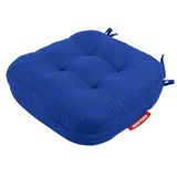 XPERMATE Çift Kat Sandalye Minderi Fermuarlı Yıkanabilir Kılıf Bağcıklı Su ve Yağ İtici 42x42x8 cm (MAVİ)