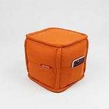 Xpermate Dekoratif Kare Puf Orta Sehpa Ayak Uzatma 40x40x42 Cm Puffymod Turuncu
