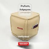 Xpermate Dekoratif Kare Puf Orta Sehpa Ayak Uzatma Puf Puffymod 40x42 - Bej