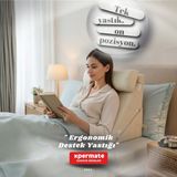 Xpermate Ergonomik Destek Yastığı – Baş, Sırt, Bel ve Bacak Desteği - 55 x 30 cm - Bej