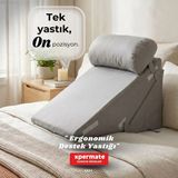 Xpermate Ergonomik Destek Yastığı – Baş, Sırt, Bel ve Bacak Desteği - 55 x 30 cm - Gri