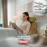 Xpermate Ergonomik Destek Yastığı – Baş, Sırt, Bel ve Bacak Desteği - 55 x 30 cm - Kahverengi