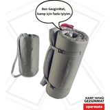 Xpermate Katlanabilir Kamp Yatağı 70x180x6 cm Sünger Kamp Çadır Matı Yer Yatağı Fermuarlı Taşıma Çantalı Karavan Misafir Yatağı - Gri