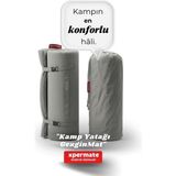Xpermate Katlanabilir Kamp Yatağı 90x190x6 cm Kamp Çadır Matı Yer Yatağı Fermuarlı Taşıma Çantalı Gezginmat - Gri