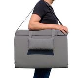 Xpermate Katlanır Kamp Matı 180x60x3 cm Taşınabilir Kamp Yatağı Plaj ve Spor Minderi Su İtici Kumaş Gri