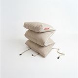 Xpermate Katlanır Pofuduk Çocuk Yer Minderi Pötikareli Bebek Yer Yatağı Çantalı - 60 x 200 x 12 cm - Krem