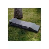 Xpermate Katlanır Şezlong Minder ve Puf Seti Su Itici ve Uv Korumalı Kumaş Gri Sunbed Ultımatecomfort