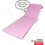 Xpermate Katlanır Şezlong Minderi 180x60x5 cm Fermuarlı Su İtici Kamp Yatağı Pembe
