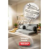 XPERMATE Katlanır Sünger Yatak Sünger Kanepe 10 cm Portatif Yer Kanepesi Misafir Yatağı Yastıklı