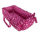 xpermate Portbebe Ana Kucağı, Puset Bebek Taşıma Çantası Kundağı 50x70 cm Yıldızlı Pembe