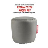 XPERMATE Puf Bench Fermuarlı Puf Yıkanabilir Kılıflı Ayak Ayak Uzatma Pufu Ve Makyaj Koltugu 40x40 Antrasit