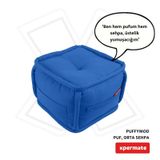 Xpermate Puffymod Dekoratif Kare Puf Orta Sehpa 40x40 Cm Mavi