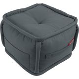 Xpermate Puffymod Dekoratif Kare Puf Orta Sehpa Ayak Uzatma Puf 40X32 cm (Gri) - 40 x 32 cm