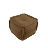XPERMATE PuffyMod Dekoratif Kare Puf Orta Sehpa Ayak Uzatma Puf 40x32 cm (Kahverengi)