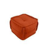 XPERMATE PuffyMod Dekoratif Kare Puf Orta Sehpa Ayak Uzatma Puf 40x32 cm (Kiremit)