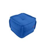 XPERMATE PuffyMod Dekoratif Kare Puf Orta Sehpa Ayak Uzatma Puf 40x32 cm (Mavi)