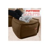 XPERMATE PuffyMod Dekoratif Kare Puf Orta Sehpa Ayak Uzatma Puf 40x40 cm (Kahverengi)
