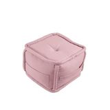 XPERMATE PuffyMod Dekoratif Kare Puf Orta Sehpa Ayak Uzatma Puf 40x40 cm (Pembe)