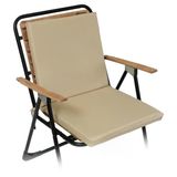 Xpermate Sandalye Minderi Su Itici Kumaş 40X40 Cm Sünger Sırtlıklı Sandalye Minderi Bağcıklı Bej1