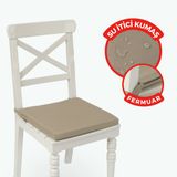 Xpermate Sandalye Minderi Su İtici, Uv-Güneş Dayanımı 40X40x4 Cm Sünger, Fermuar, Bağcıklı Bej